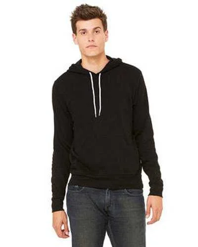 Bella + Canvas 3719 Unisex Sponge Fleece Pullover Hooded Sweatshirt - Black