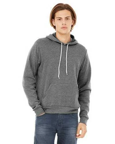 Bella + Canvas 3719 Unisex Sponge Fleece Pullover Hooded Sweatshirt - Deep Heather