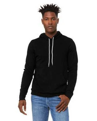 Bella + Canvas 3719 Unisex Sponge Fleece Pullover Hooded Sweatshirt - Dtg Black