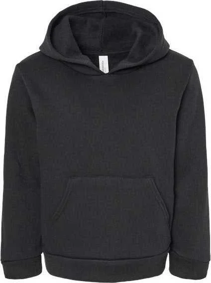 Bella + Canvas 3719T Toddler Sponge Fleece Pullover Hoodie - Black