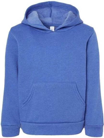 Bella + Canvas 3719T Toddler Sponge Fleece Pullover Hoodie - Heather True Royal