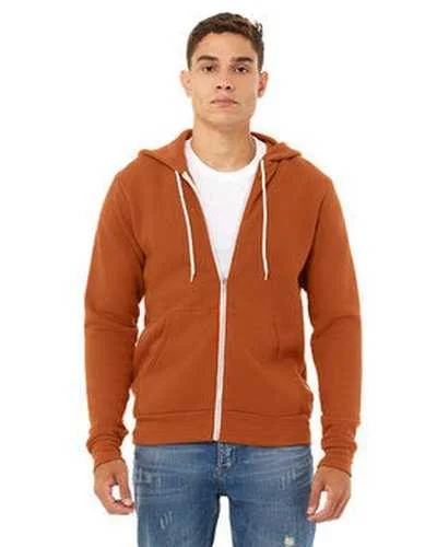 Bella + Canvas 3739 Unisex Poly-Cotton Fleece Full-Zip Hooded Sweatshirt - Autumn