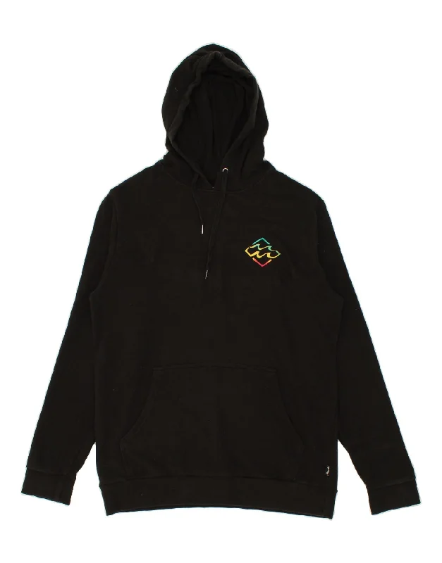 BILLABONG Mens Graphic Hoodie Jumper XL Black Hoodie with Strings Custom Fit Adjustable BILLABONG Mens Graphic Hoodie Jumper XL Black Hoodie with Strings Custom Fit Adjustable