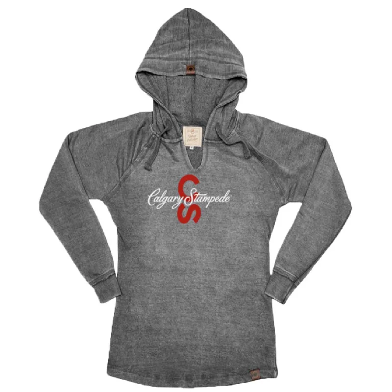 Calgary Stampede Women's Logo Burnout Hoodie Hoodie with Zipper Placket Modern Functional Calgary Stampede Women's Logo Burnout Hoodie Hoodie with Zipper Placket Modern Functional