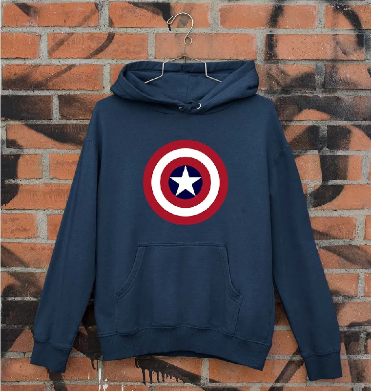 Captain America Unisex Hoodie for Men/Women Hoodie with Exposed Zipper Edgy Industrial Captain America Unisex Hoodie for Men/Women Hoodie with Exposed Zipper Edgy Industrial