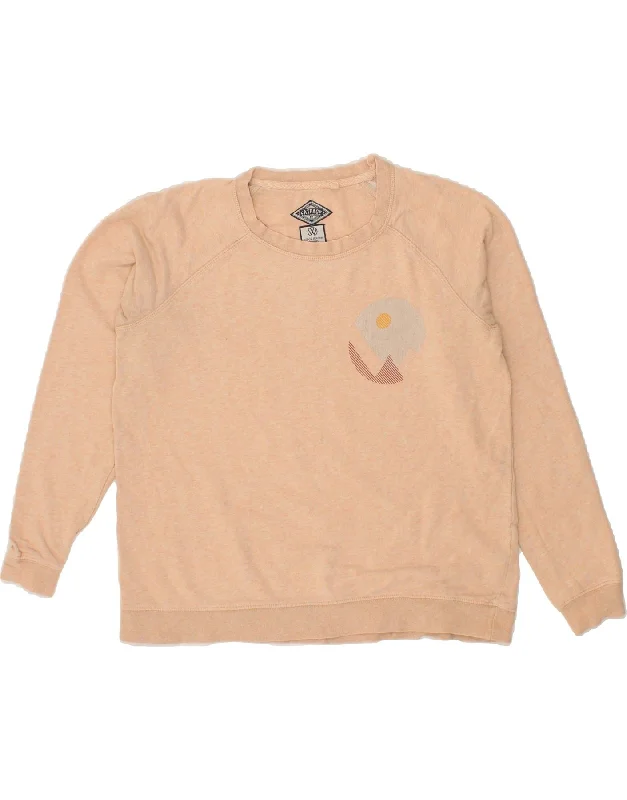 FAT FACE Womens Graphic Sweatshirt Jumper UK 12 Medium Beige Cotton Hoodie with Hem Elastic Stretchable Comfortable FAT FACE Womens Graphic Sweatshirt Jumper UK 12 Medium Beige Cotton Hoodie with Hem Elastic Stretchable Comfortable