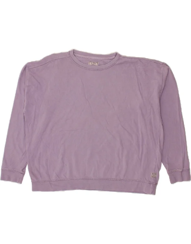 FAT FACE Womens Oversized Sweatshirt Jumper UK 20 2XL Purple Cotton Hoodie with Crew Neck Simple Timeless FAT FACE Womens Oversized Sweatshirt Jumper UK 20 2XL Purple Cotton Hoodie with Crew Neck Simple Timeless