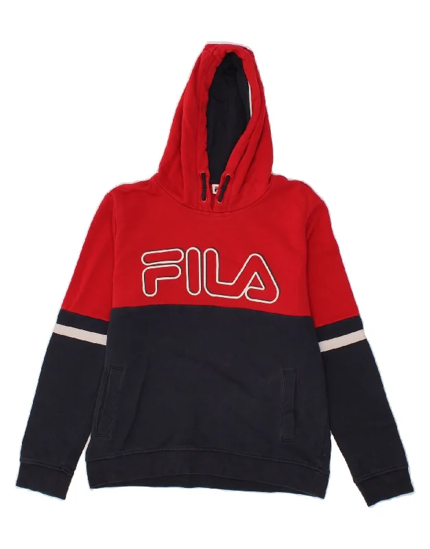 FILA Boys Graphic Hoodie Jumper 11-12 Years Navy Blue Colourblock Hoodie with Hem Patch Decorative Personalized FILA Boys Graphic Hoodie Jumper 11-12 Years Navy Blue Colourblock Hoodie with Hem Patch Decorative Personalized