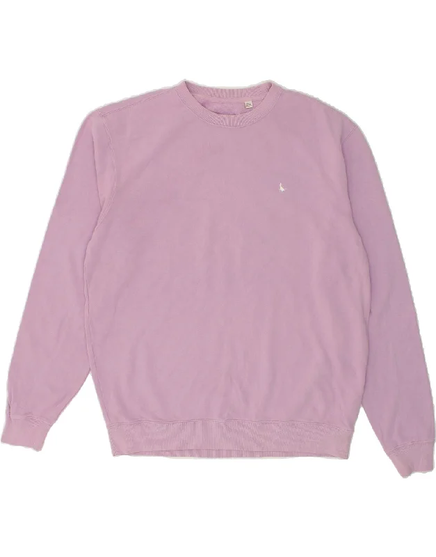 JACK WILLS Mens Sweatshirt Jumper Large Purple Cotton