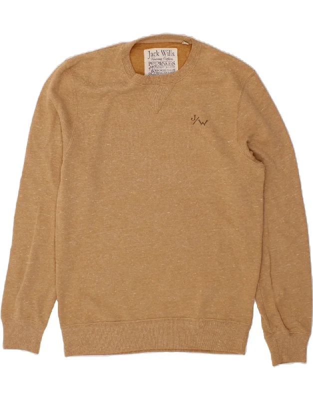 JACK WILLS Mens Sweatshirt Jumper Medium Beige Flecked Cotton Hoodie with Mesh Breathable Sporty JACK WILLS Mens Sweatshirt Jumper Medium Beige Flecked Cotton Hoodie with Mesh Breathable Sporty