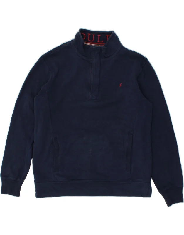 JOULES Mens Zip Neck Sweatshirt Jumper Medium Navy Blue Cotton Hoodie Crop Top Short Trendy JOULES Mens Zip Neck Sweatshirt Jumper Medium Navy Blue Cotton Hoodie Crop Top Short Trendy