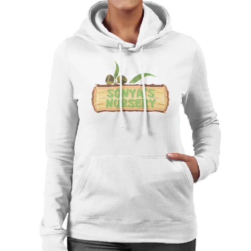 Neighbours Sonya's Nursery Women's Hooded Sweatshirt Hoodie with Tied Waist Feminine Flattering Neighbours Sonya's Nursery Women's Hooded Sweatshirt Hoodie with Tied Waist Feminine Flattering