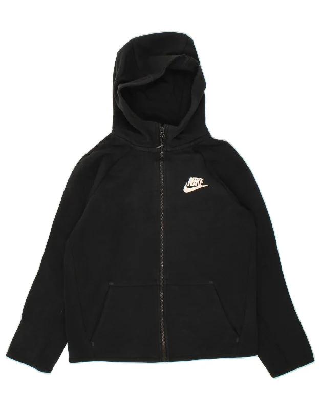NIKE Boys Zip Hoodie Sweater 12-13 Years Large Black Cotton Hoodie with Earth Tones Natural Calm NIKE Boys Zip Hoodie Sweater 12-13 Years Large Black Cotton Hoodie with Earth Tones Natural Calm