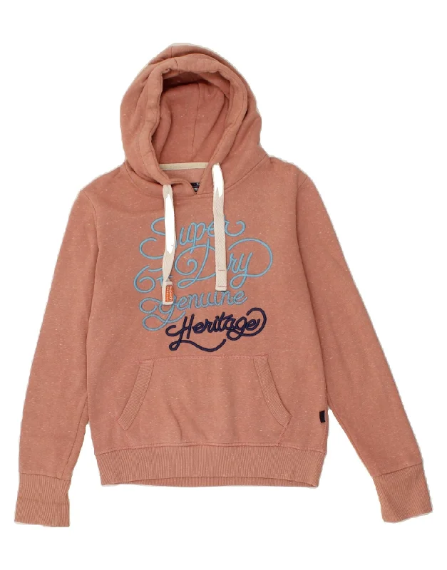 SUPERDRY Womens Oversized Graphic Hoodie Jumper UK 8 Small Beige Flecked Hoodie with Batwing Sleeves Loose Dramatic SUPERDRY Womens Oversized Graphic Hoodie Jumper UK 8 Small Beige Flecked Hoodie with Batwing Sleeves Loose Dramatic