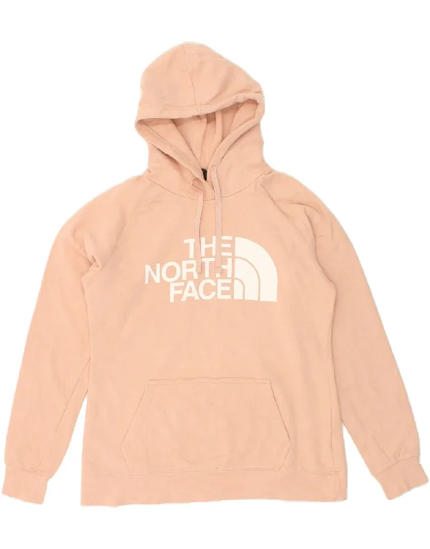 THE NORTH FACE Womens Graphic Hoodie Jumper UK 14 Medium Pink Cotton