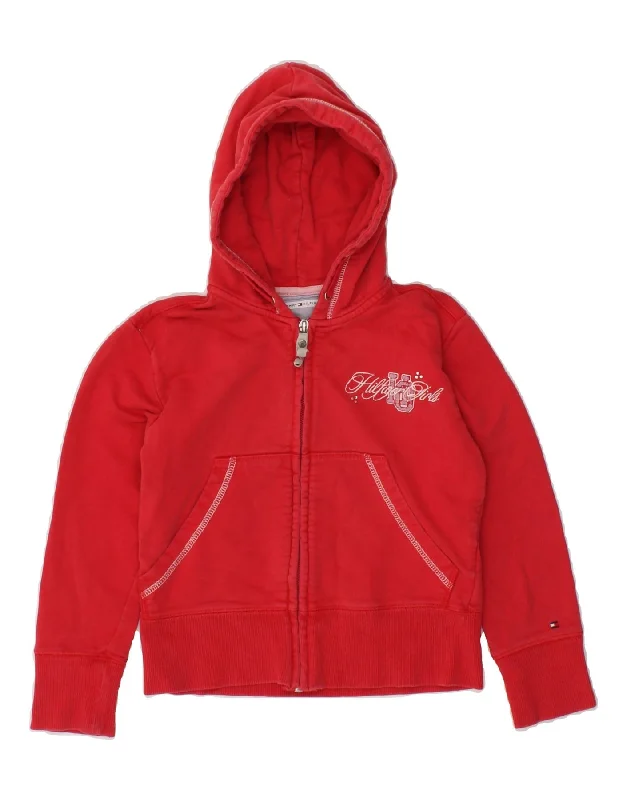 TOMMY HILFIGER Boys Graphic Zip Hoodie Sweater 6-7 Years Red Hoodie with Elastic Cuffs Stretchable Comfortable TOMMY HILFIGER Boys Graphic Zip Hoodie Sweater 6-7 Years Red Hoodie with Elastic Cuffs Stretchable Comfortable