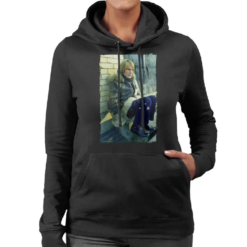 TV Times Adam Faith Appearing In TV Series Budgie Women's Hooded Sweatshirt Hoodie with Hem Embroidery Detailed Premium TV Times Adam Faith Appearing In TV Series Budgie Women's Hooded Sweatshirt Hoodie with Hem Embroidery Detailed Premium