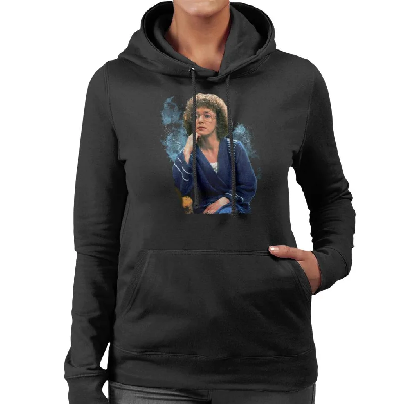 TV Times Anne Kirkbride Deidre Barlow Coronation Street Women's Hooded Sweatshirt Hoodie with Contrast Stitching Detailed Premium TV Times Anne Kirkbride Deidre Barlow Coronation Street Women's Hooded Sweatshirt Hoodie with Contrast Stitching Detailed Premium