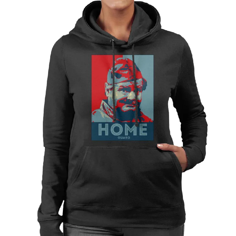TV Times Benny Hill Home Guard Women's Hooded Sweatshirt Hoodie with Mock Neck Collared Structured TV Times Benny Hill Home Guard Women's Hooded Sweatshirt Hoodie with Mock Neck Collared Structured