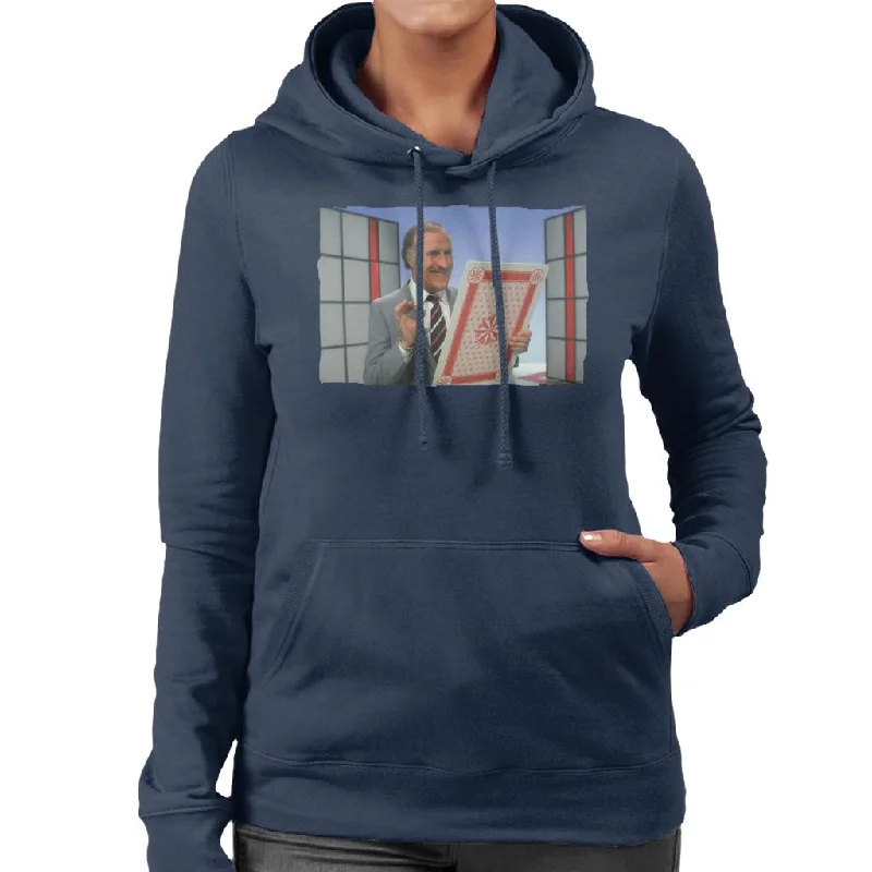 TV Times Bruce Forsyth On Game Show Play Your Cards Right Women's Hooded Sweatshirt Hoodie with Batwing Sleeves Loose Dramatic TV Times Bruce Forsyth On Game Show Play Your Cards Right Women's Hooded Sweatshirt Hoodie with Batwing Sleeves Loose Dramatic