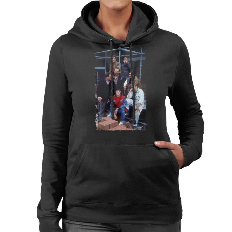 TV Times Cast Of Auf Wiedersehen Pet Women's Hooded Sweatshirt Hoodie with High Neck Warm Protective TV Times Cast Of Auf Wiedersehen Pet Women's Hooded Sweatshirt Hoodie with High Neck Warm Protective