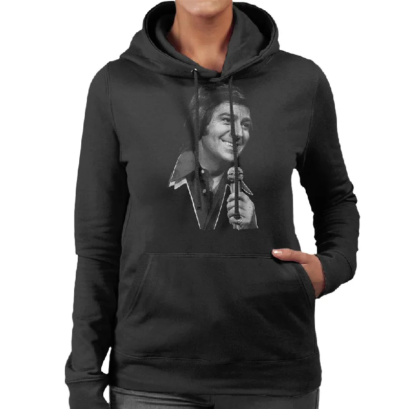 TV Times Des O Connor Singing 1976 Women's Hooded Sweatshirt Hoodie with Front Slit Layering Stylish TV Times Des O Connor Singing 1976 Women's Hooded Sweatshirt Hoodie with Front Slit Layering Stylish