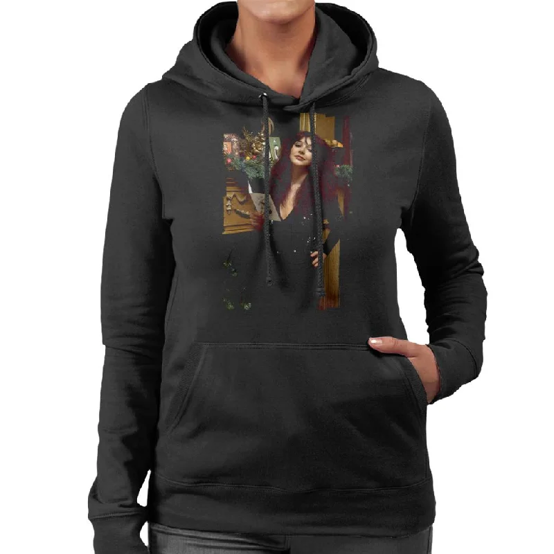 TV Times Kate Bush Holding A Christmas Card Women's Hooded Sweatshirt