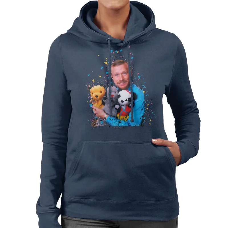 TV Times Matthew Corbett With Sooty Sweep And Soo Women's Hooded Sweatshirt Hoodie with Lace Feminine Delicate TV Times Matthew Corbett With Sooty Sweep And Soo Women's Hooded Sweatshirt Hoodie with Lace Feminine Delicate