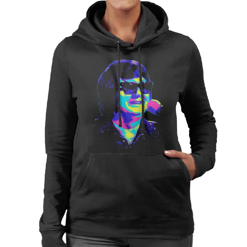 TV Times Roy Orbison Sunglasses Pop Art Stylised Women's Hooded Sweatshirt Hoodie Dress Longline Feminine TV Times Roy Orbison Sunglasses Pop Art Stylised Women's Hooded Sweatshirt Hoodie Dress Longline Feminine