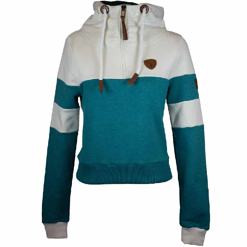 Wanakome Women's Phoenix Hoodie Hoodie with Exposed Zipper Edgy Industrial
