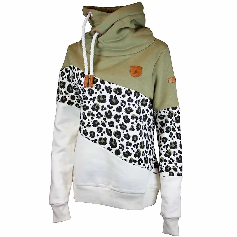 Wanakome Women's Selene Leopard Hoodie Hoodie with Bell Sleeves Flared Feminine