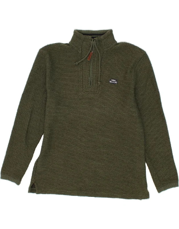 WEIRD FISH Mens Zip Neck Sweatshirt Jumper Medium Green Cotton Hooded Sweatshirt Casual Wear Street Style WEIRD FISH Mens Zip Neck Sweatshirt Jumper Medium Green Cotton Hooded Sweatshirt Casual Wear Street Style