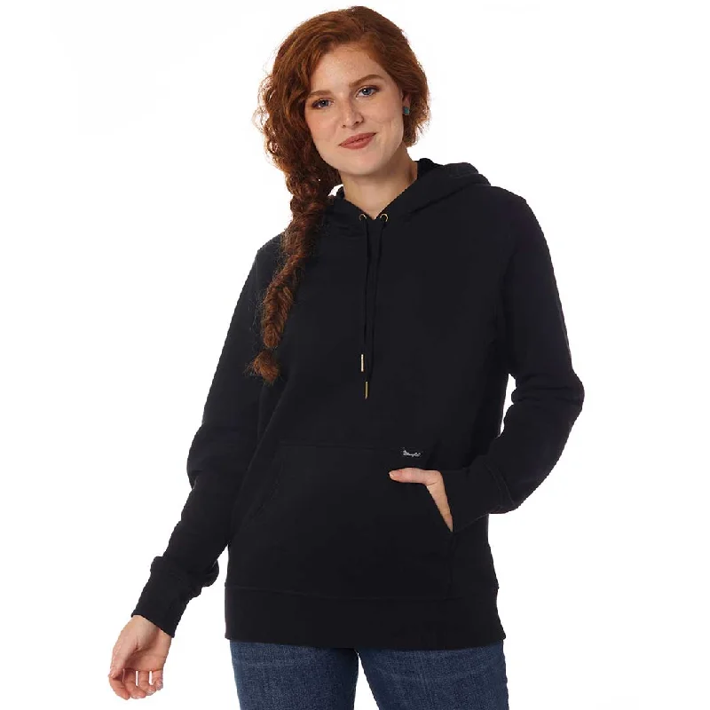 Wrangler Women's Retro Kabel Logo Hoodie Hoodie with Turtle Neck Cozy Winter