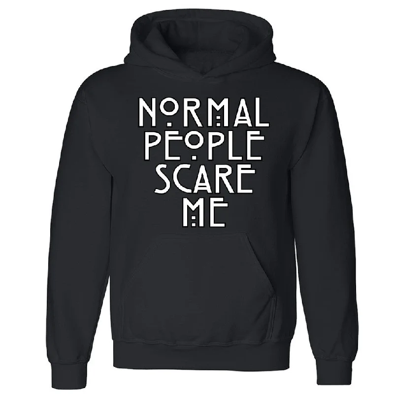 Zexpa Apparelâ„¢ Normal People Scare Me Unisex Hoodie AHS Design Cool Dope Hooded Sweatshirt