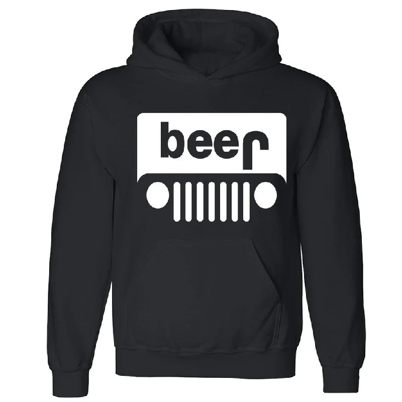 Zexpa Apparelâ„¢ Beer Jeep Unisex Hoodie Funny Collage Party Dope Swag Design Hooded Sweatshirt