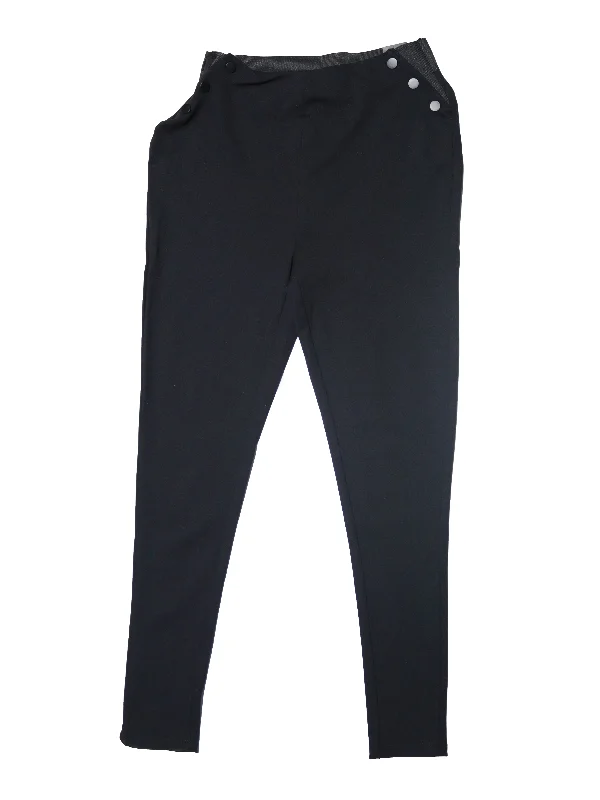 Black Elastic Ponte legging