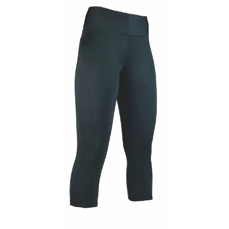3/4 Riding Leggings Mesh Style with Silicone Full Seat Stylish Capri Leggings