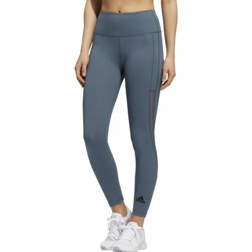 3 x Adidas Womens Blue Heat 7/8 Training Sport Leggings Fashionable Solid Color Tights 3 x Adidas Womens Blue Heat 7/8 Training Sport Leggings Fashionable Solid Color Tights
