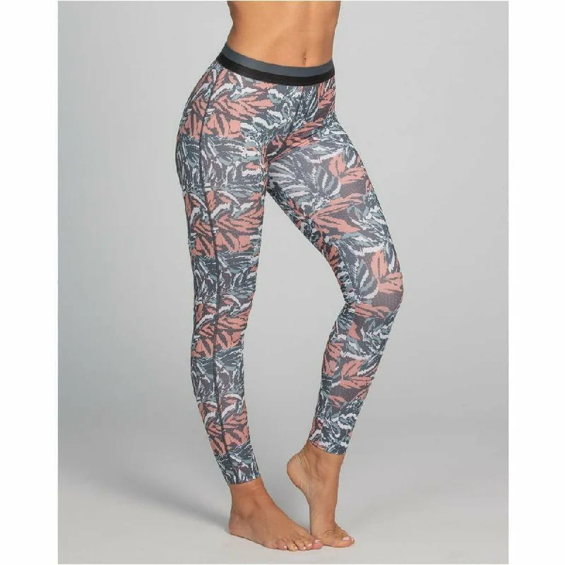 Active Branded Leggings-Tropical Print Trendy Minimalist Leggings