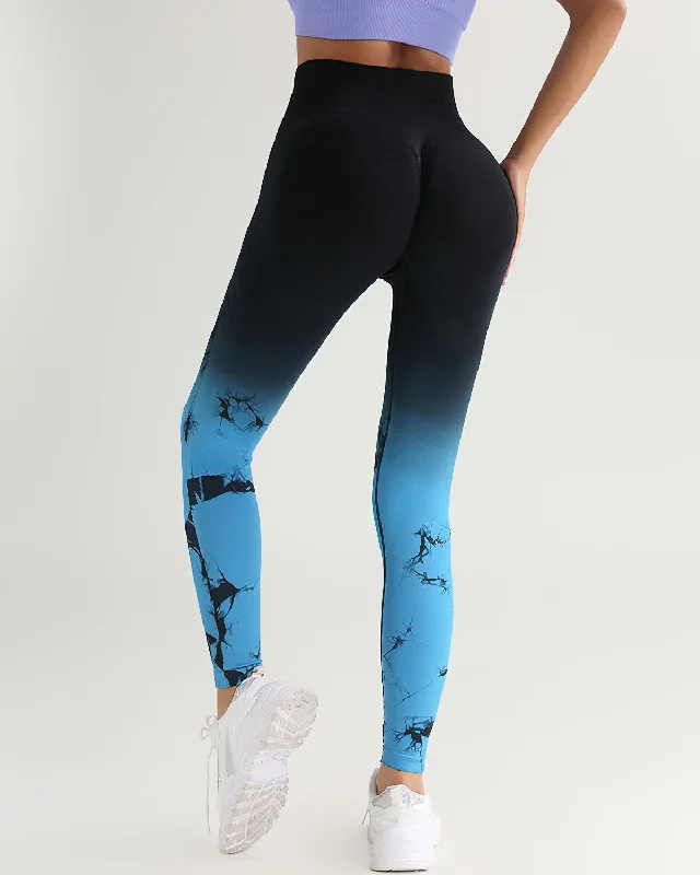 Adrianna Seamless Scrunch Leggings - Blue