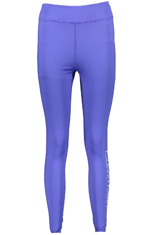 Blue Polyester Women Legging Stylish Ultra Stretch Leggings