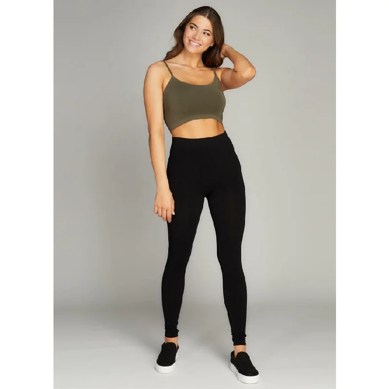 C'est Moi Bamboo Fleece Lined Leggings Comfortable Full-Body Compression Leggings
