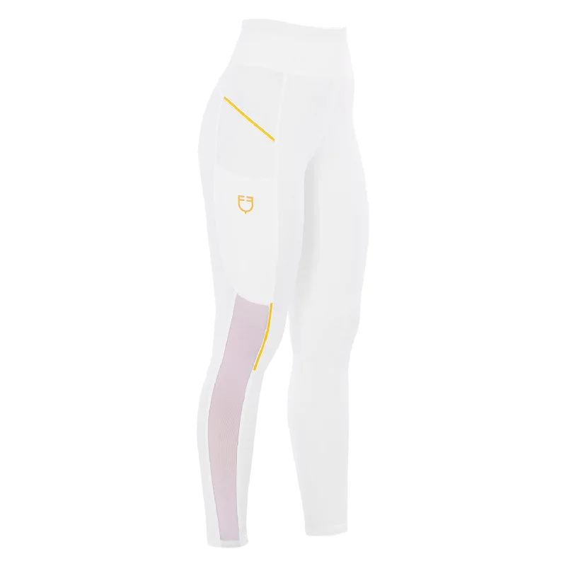 Women's Slim Fit Leggings with Micro Mesh Inserts Stylish Lightweight Leggings