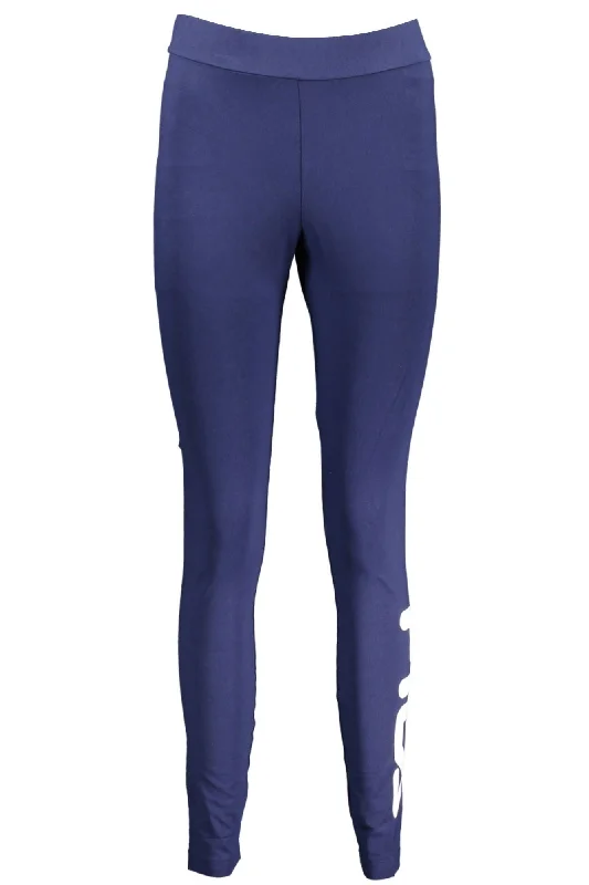 Blue Cotton Women Legging Fashionable High-Rise Leggings