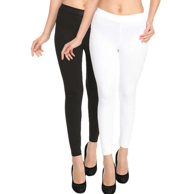 HiFlyers Women Ankle Length Leggings Pack Of 2 Comfortable Sports Performance Tights HiFlyers Women Ankle Length Leggings Pack Of 2 Comfortable Sports Performance Tights