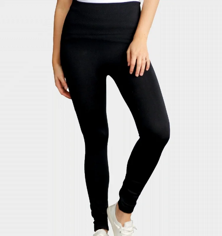 High Waisted Fleece Lined Leggings Elegant Embellished Leggings