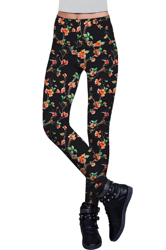 In The Night Lucy Floral Print Performance Leggings - Women