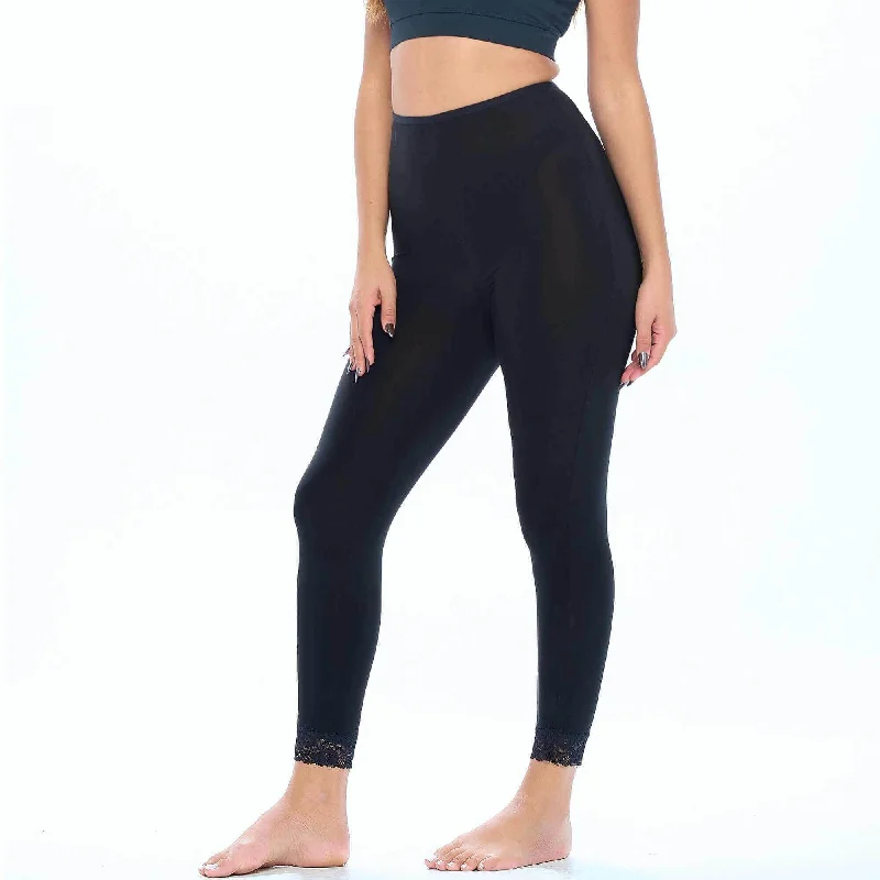Long Underwear Legging | Black Elegant Casual Fit Leggings