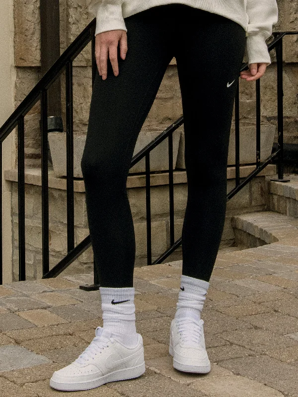 NIKE HEAVYWEIGHT 7/8 MESH PANEL LEGGINGS Stylish Patterned Active Leggings