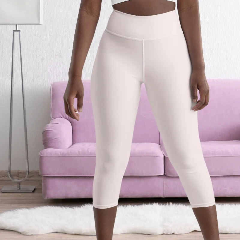 Pale Pink Yoga Capri Leggings | Pretty in Pink Capri Leggings, lioness-love